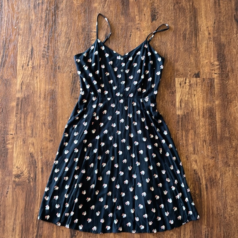 GAP// black floral dress
